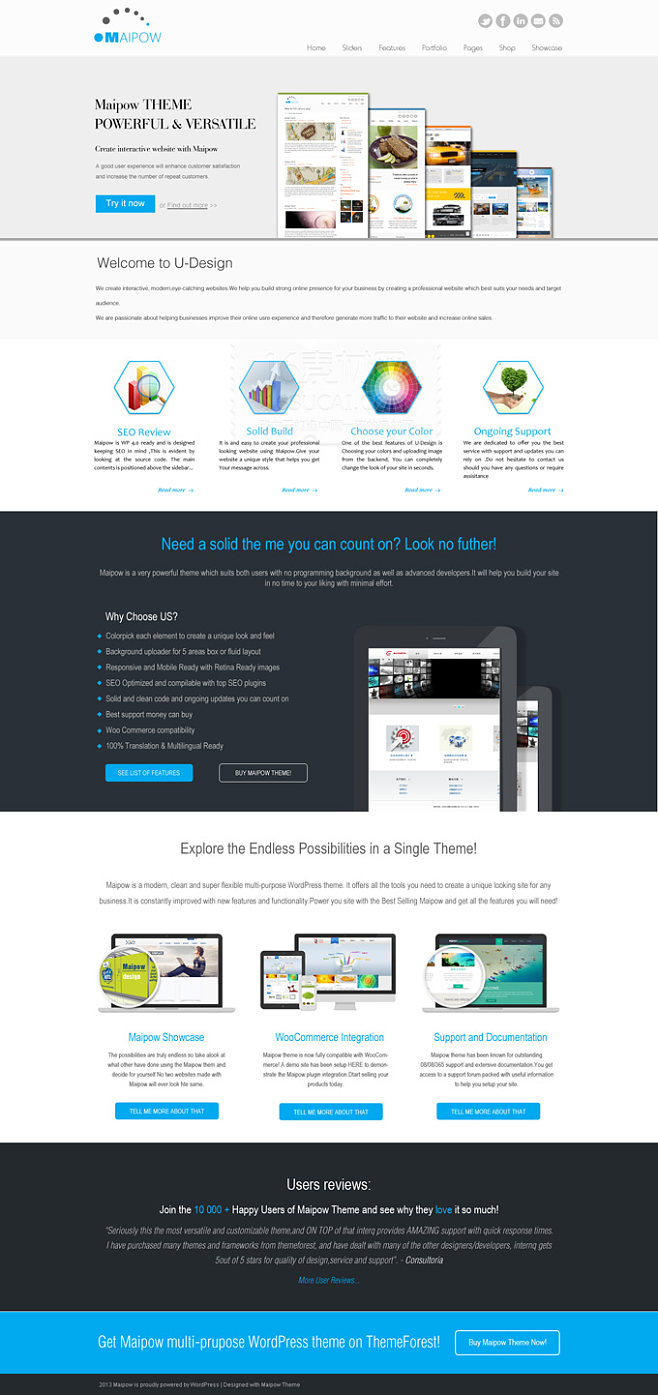 应用程序开发站模板PSD分层素材网页 |.