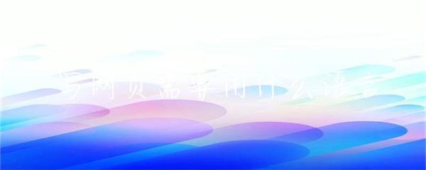 写网页需要用什么语言