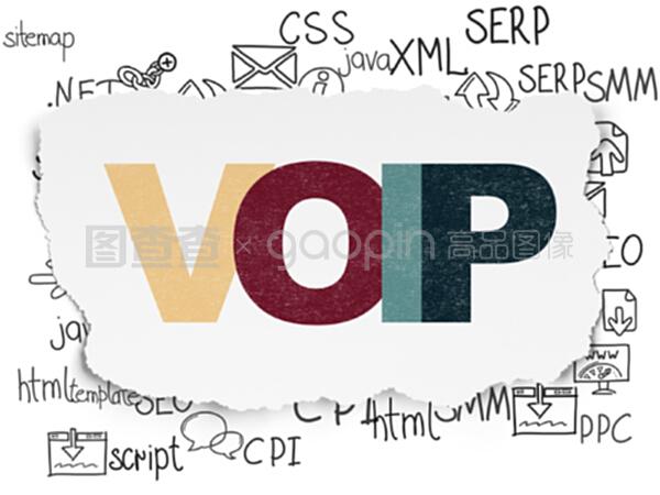 网页开发概念在破损的纸张背景上发声